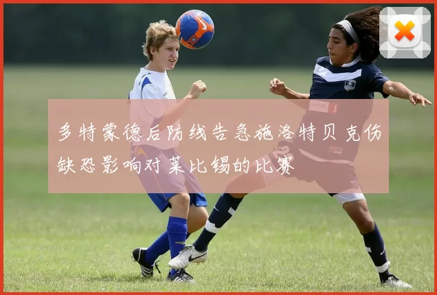 多特蒙德后防线告急施洛特贝克伤缺恐影响对莱比锡的比赛